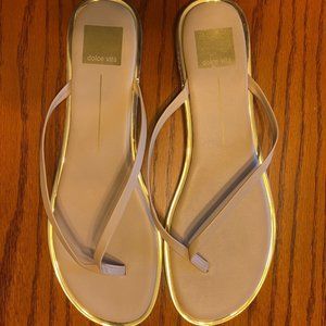Dolce Vita Flip Flop Sandal - Gold & Tan - Women's Size 10
